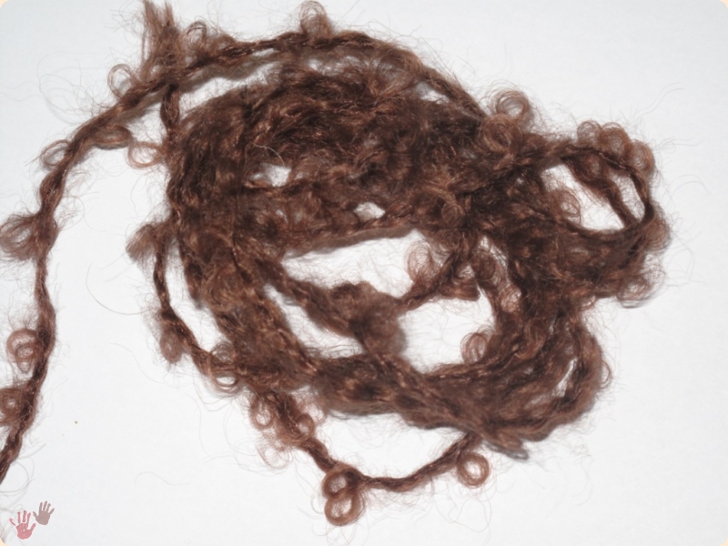 alternative Lockenhaare für Tildafiguren (braun)