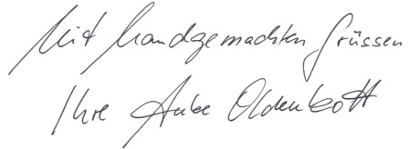 Mit handgemachten Grüssen - Ihre Anke Oldenkott Mit handgemachten Grüssen - Ihre Anke Oldenkott