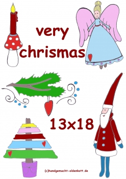 Stickdatei very christmas 13x18 doodle