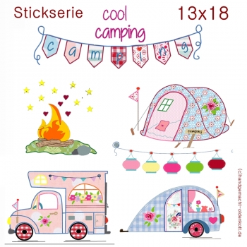 Stickdatei cool camping 13x18