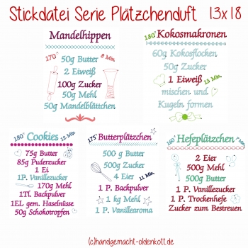 Stickdatei Plaetzchenduft 13x18