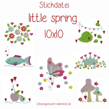 Stickdatei little spring 10x10