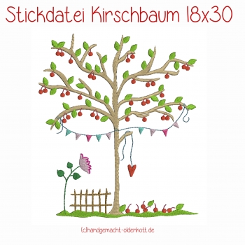 Stickdatei Kirschbaum 18x30