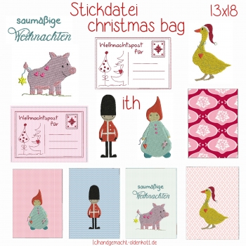 Stickdatei christmas bags ith 13x18