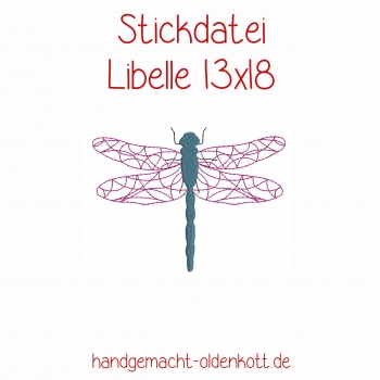 Stickdatei Libelle 13x18