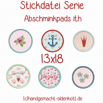 Stickdatei Abschminkpads ith 13x18