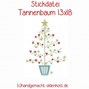 Stickdatei Tannenbaum 13x18