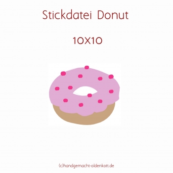 Stickdatei Donut 10x10