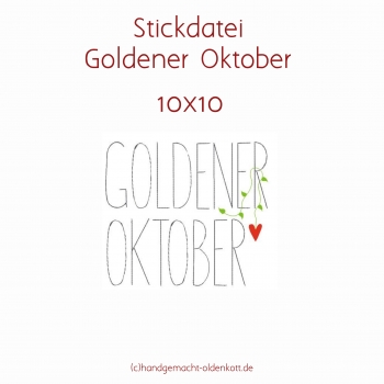 Stickdatei Goldener Oktober 10 x10