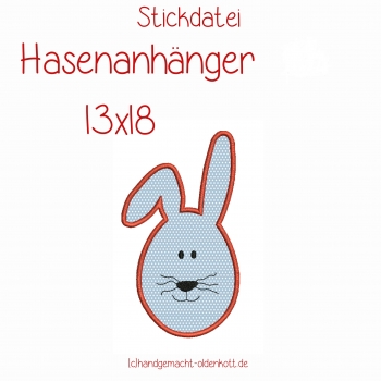 Stickdatei Hasenanhaenger 13x18