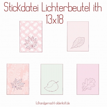 Stickdatei Lichterbeutel Herbst ith 13x18