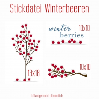 Stickdatei Winterbeeren