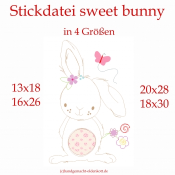 Stickdatei sweet bunny