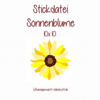 Stickdatei sunflower 10x10