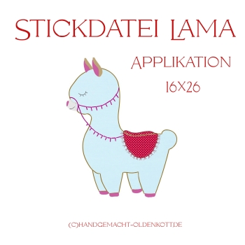 Sickdatei Lama 13x18 Applikation