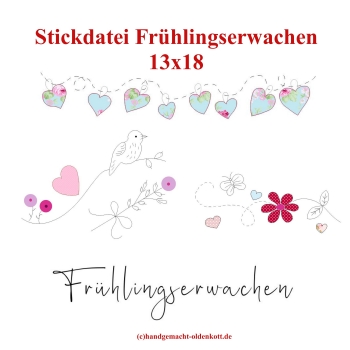 Stickdatei Fruehlingserwachen 13x18
