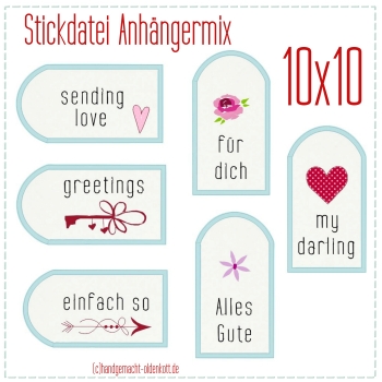 Stickdatei Anhngermix 10x10 ith