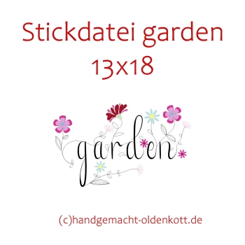 Stickdatei garden 13x18