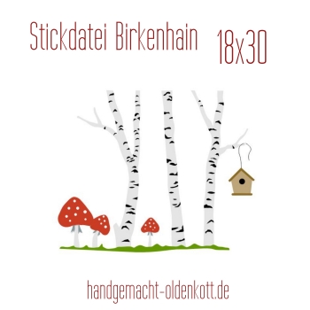 Stickdatei Birkenhain 18x30