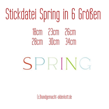 Stickdatei Serie Spring