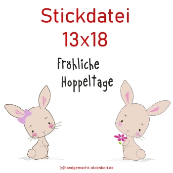 Stickdatei Fröhliche Hoppeltage 13x18