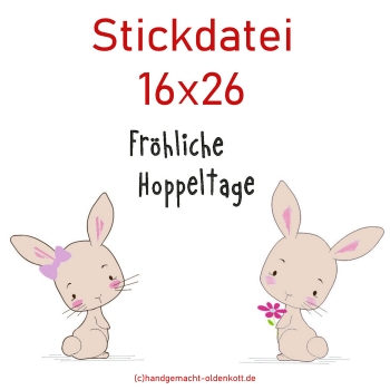 Stickdatei Fröhliche Hoppeltage 16x26