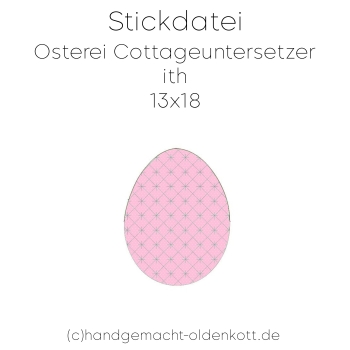 Stickdatei Osterei Cottageuntersetzer 13x18