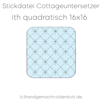 Cottageuntersetzer quadratisch ith 16x16