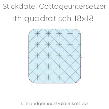 Cottageuntersetzer quadratisch ith 18x18