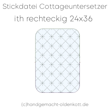 Cottageuntersetzer ith rechteckig 24x36