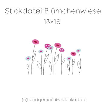 Stickdatei Blmchenwiese 13x18