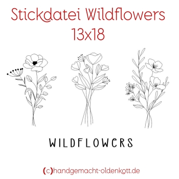 Stickdatei Wildflowers  13x18