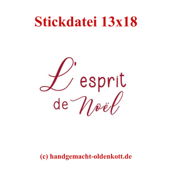 Stickdatei L`esprit de noel 13x18