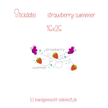 Stickdatei strawberry summer 16x26