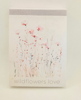 Notizblock Wildflowers love white