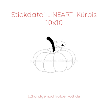 LINEART Stickdatei Krbis 10x10