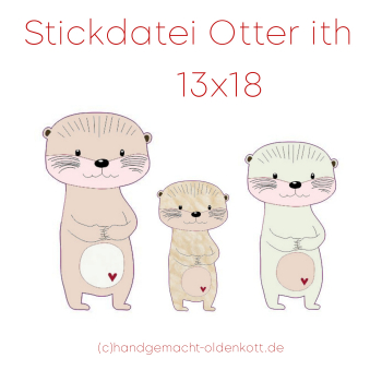 Stickdatei Otter ith 18 cm