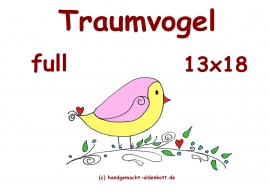 Stickdatei Traumvogel full 13x18