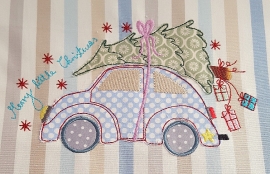 Stickdatei christmas car beetle doodle 13x18