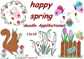 Stickdatei happy spring 13x18