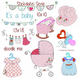 Stickdatei  It`s babytime doodles