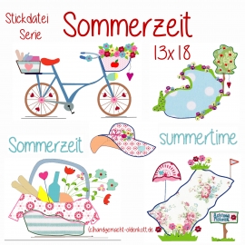 Stickdatei Sommerzeit 13x18 doodle
