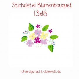 Stickdatei Blumenbouquet 13x18