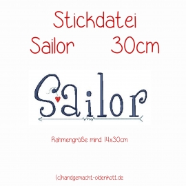 Stickdatei Sailor 30 cm