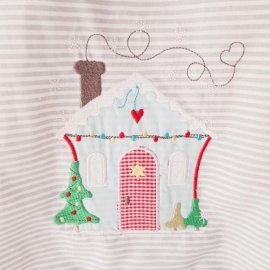 Stickdatei Weihnachtshaus in 3 Grössen doodle
