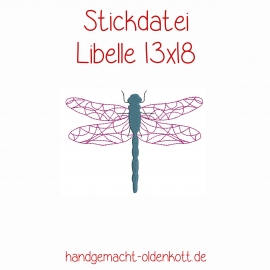 Stickdatei Libelle 13x18