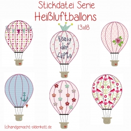 Stickdatei Heissluftballons 13x18 doodle