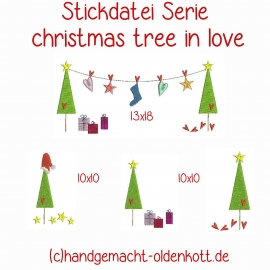Stickdatei christmas tree in love