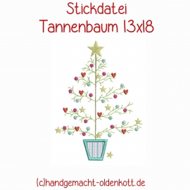 Stickdatei Tannenbaum 13x18