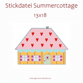 Stickdatei Summercottage Haus 13x18 doodle